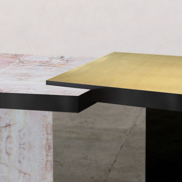 STRATO_TABLE_RIFLESSI_ROSA QUARTZ_MIRROR AND BLACK STAINLESS STEEL_BRASS_4
