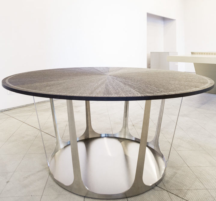 Strato_design_CAPSULE_table_Lati wood with stainless steel inlay_03