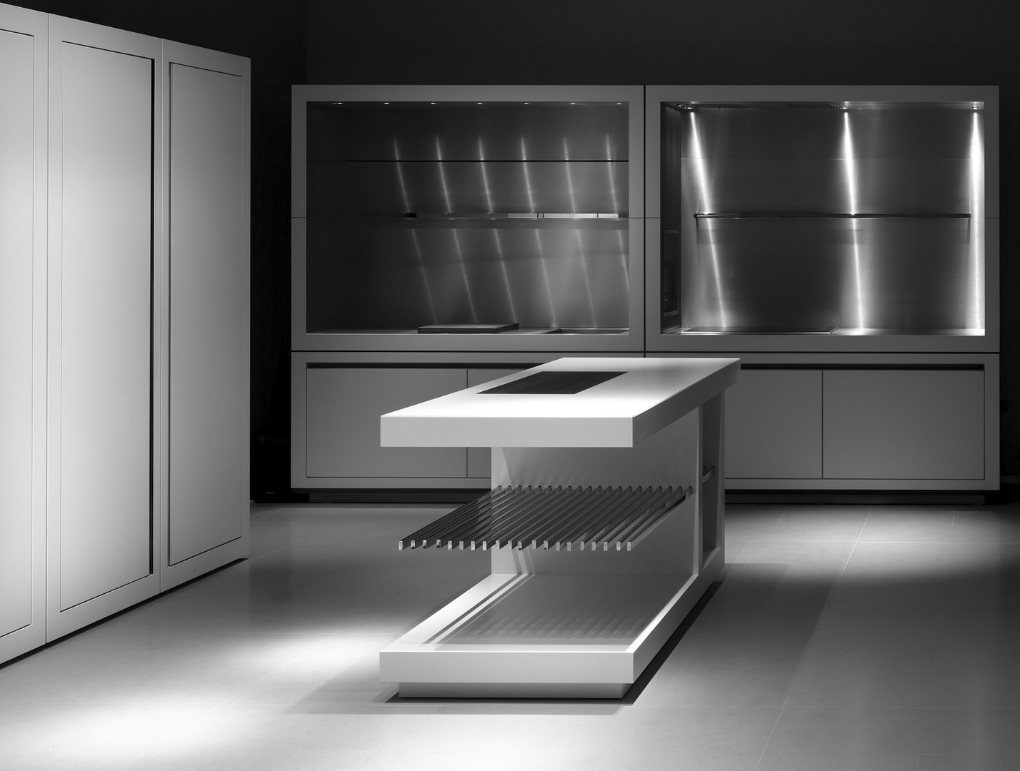 Strato_design_KUBISTA_bespoke kitchen project in Stratocolor white_wood_mat stainless steel_01