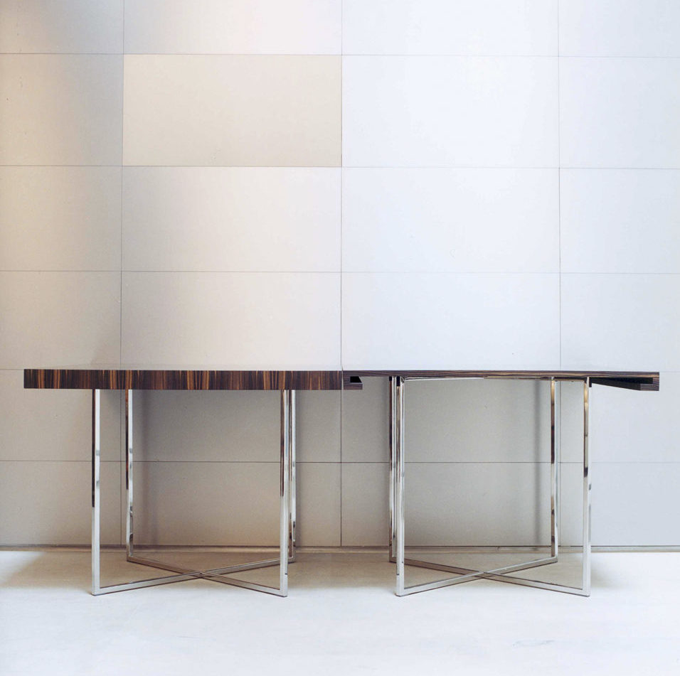 Strato_design_MANHATTAN_table_ Ebony wood_mirror stainless steel_01c