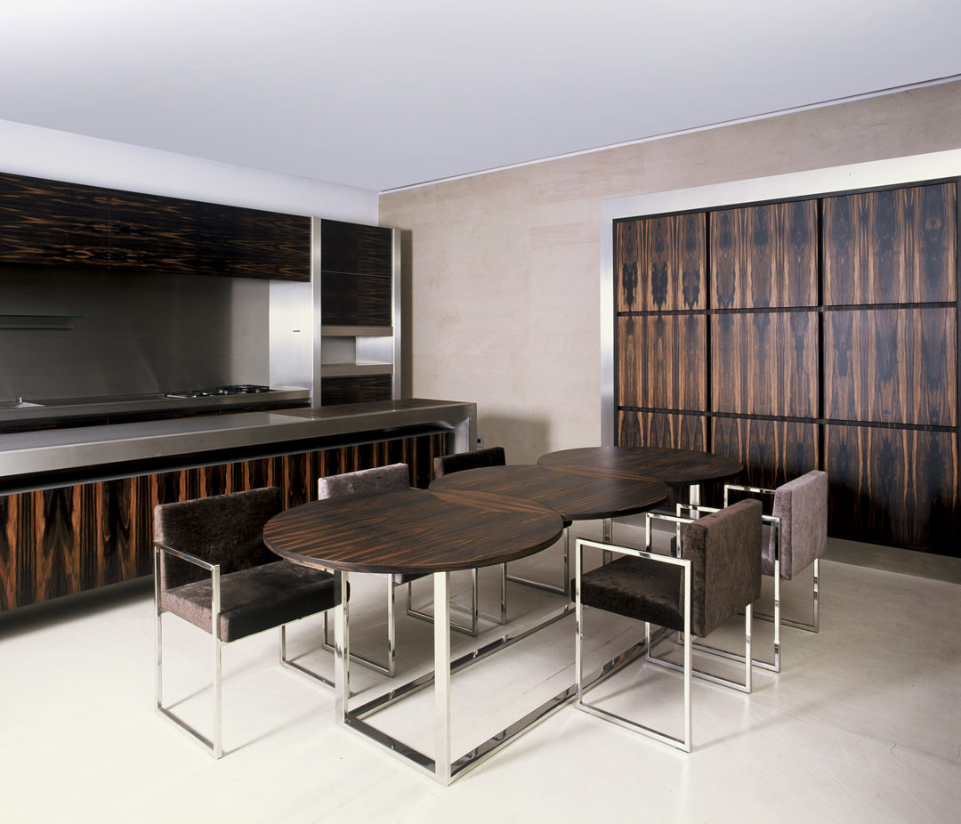 Strato_design_Non Plus Ultra_bespoke kitchen project in Milano_Ebony wood_mat stainless steel_004