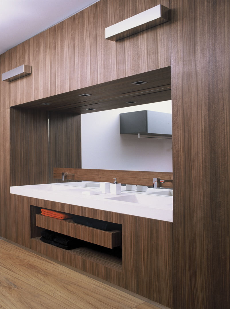 Strato_design_bespoke bathroom project in Milano_stone_Noce Canaletto wood_15